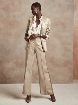 Banana Republic 10P Tuxedo Blazer 10 Petite Tan #802843 NWT - Image 1 of 2