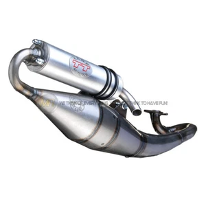 PIAGGIO ZIP 50 2T 2009 TO 2012 FULL SYSTEM EXHAUST LEOVINCE HAND MADE TT - Picture 1 of 1