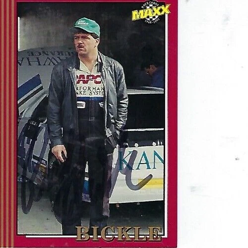 RICH BICKLE SIGNED 1992 MAXX RACING RED #77 - NASCAR - Image 1 of 1