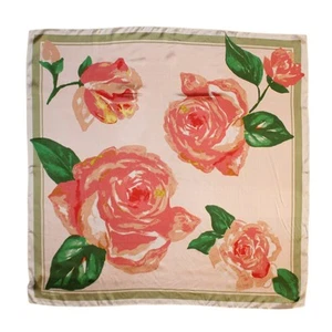 Vince Camuto 100% Silk Holiday Rose 36" Square Scarf #VC2352 - Picture 1 of 2