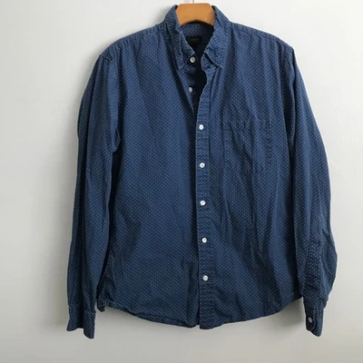 J Crew Mens Shirt Medium Blue Chambray Collared Long Sleeve Button Preppy Slim - Image 1 of 4