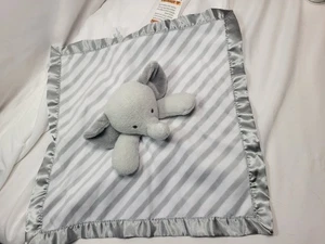 Target Cloud Island Lovey blanet Grey Elephant Safety Blankey Silky - Picture 1 of 3