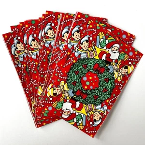 Vintage 1995 Wilton Weihnachten Weihnachtsmann Elfen 22 Stück Leckerli Geschenktüten 4x6 - Bild 1 von 4