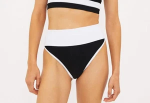 NEU! 98 $ BEACH RIOT EMMY COLORBLOCK HOHE TAILLE BIKINIHOSE GRÖSSE M - Bild 1 von 2