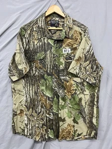 Rattlers Brand Men’s Button Down Camo Short Sleeve Shirt Real Tree Pattern Xl? - Picture 1 of 7