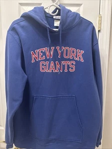 Men’s blue New York Giants hooded sweatshirt size large - Picture 1 of 3