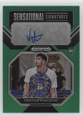 2023 Panini Prizm Draft Picks Green Tristan Vukcevic #SS-TVK Rookie Auto RC - Image 1 of 2
