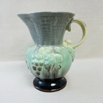 Vintage West German Brown Grey Blue Drip Glazed Ceramic Jug Vase 275/17 MCM - Image 1 of 4