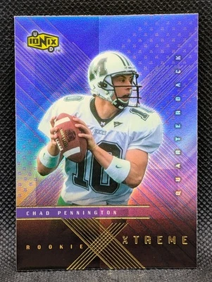 2000 UD Ionix #RX6 Chad Pennington Rookie Xtreme - Marshall Thundering Herd - Image 1 of 2