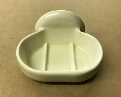 Винтажный сливочный желтый керамический фарфор настенное крепление мыло держатель блюдо 1751-25B - Изображение 1 из 4