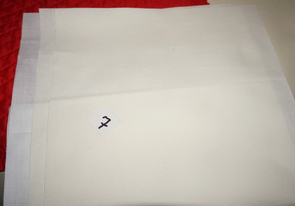 2 Cream & 1 White, Unbranded, 18 count, 12" x 18" Sheets, Cross Stitch Fabric - Image 1 of 1