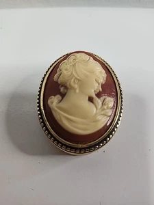 Vintage Estee Lauder Cameo Youth Dew Oval Solid Perfume Compact w/ Contents VGC - Picture 1 of 3