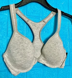 NO BOUNDARY JUNIOR GRAY RACERBACK SPORTS BRA SIZE 32C - Picture 1 of 3