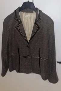 Chaqueta Coldwater Creek Mujer XL Marrón Brillante Brillante Noche Noche Blazer Usada en Excelente Condición - Imagen 1 de 6