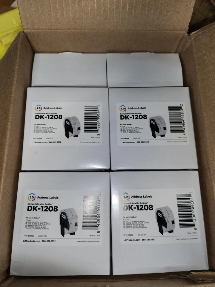 5 LD Compatible Brother DK-1208 Address Labels / 1.4 in x 3.5 in - Image 1 of 1