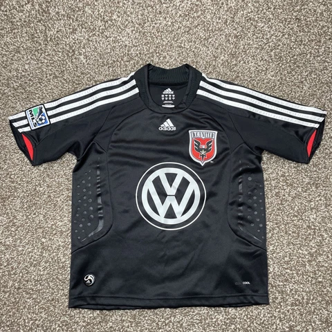 Adidas DC United Jersey Boys Small Soccer MLS Ben VW Volkswagen Black Youth Cover