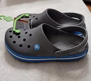Crocs Unisex Crocband Clogs - anthrazit/Ozean. Herren 5/Damen 7. Neu mit Etikett - Bild 1 von 3