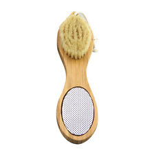  4 in Bamboo Shower Brush for Body Long Handle Pumice Stone Pomes Feet
