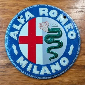 1955 Wheaties ALFA ROMEO Metal Car Auto Maker Logo Badge Emblem (#801193) - Picture 1 of 2
