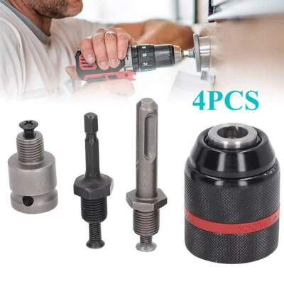 2-13mm Schnellspannbohrfutter mit SDS-plus/Sechskant/Vierkant Adapter Set - Bild 1 von 4