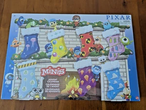 Disney Pixar Minis Advent Calendar 14 Mini-Figures Mini-Tree 10 Stickers Sealed - Picture 1 of 4