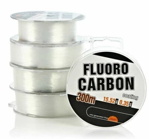 300m Fluorocarbon Fishing Line Monofilament Nylon Strong Wire Fiber Coating Fly - Picture 1 of 7
