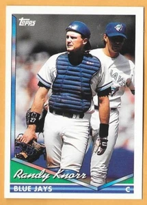 RANDY KNORR TORONTO BLUE JAYS #96 - TOPPS CASI NUEVO- COMO NUEVO 1994 - Imagen 1 de 2