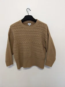 Pink Diamond Womens Winter Knit Jumper Size M Brown Crew Neck Long Sleeve 1305 - Picture 1 of 6