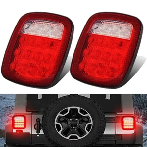 For Jeep Wrangler TJ CJ YJ LED Tail Light Rear Light Brake Reverse Light, 2Pack - Picture 1 of 11