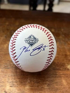 Max Scherzer Signed 2019 World Series Baseball JSA Coa Nationals Mets - Picture 1 of 4