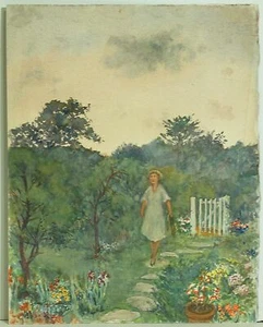 John Flexmore Original Watercolour Painting, ‘'The Garden Gate” Unframed  - Picture 1 of 4