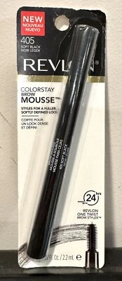 REVLON COLORSTAY BROW MOUSSE EYEBROW STYLER #405 SOFT BLACK 0.07 FL OZ BRAND NEW - Image 1 of 2