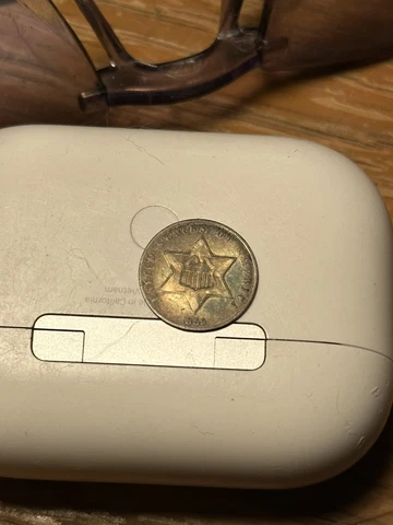1859 Three Cent Silver Piece Trime 3c Type 3 Ungraded Choice US Coin Nice! Cover