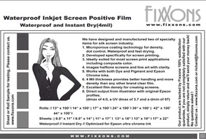 Película positiva para impresión de pantalla por inyección de tinta impermeable 13"x100' - 5 rollos - Imagen 1 de 2