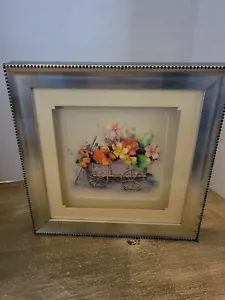 Three Deminsonal 3D flower cart Picture Artwork - Picture 1 of 8