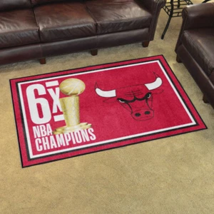 NBA - Chicago Bulls Dynasty 4ft. x 6ft. Plush Area Rug - Picture 1 of 5
