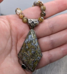 DTR Jay King Jasper Smokey Quartz Pendant and Beaded 20" Necklace - Picture 1 of 9