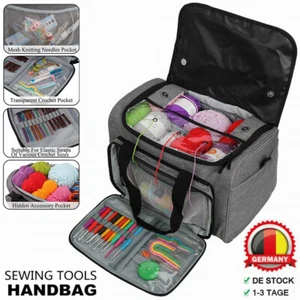 Stricktasche Aufbewahrungstasche Strickgarn Stricken Häkeln Wolle Garn Tasche - Bild 1 von 16