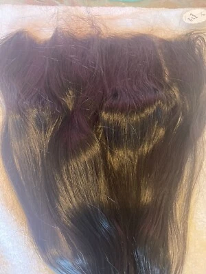 Cabello 100 % humano liso indio frontal encaje transparente 13x4 Foto 1 de 4