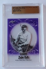 2019 LEAF METAL BABE RUTH 1/1 GAME USED BAT PRE-PRODUCTION PROOF CLEAR PURPLE🔥 