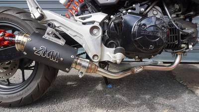 Escape ZoOM Honda GROM 125 MSX 125SF 2013-2020 sistema completo montaje bajo negro 2SLZ Foto 1 de 4