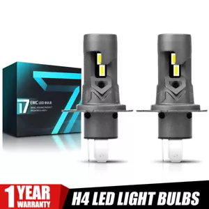 H4 LED Headlight Bulbs Replace HID Xenon Super Bright 6000K White Conversion Kit - Picture 1 of 9