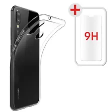 Huawei P20 | Lite | Pro Hülle Cover Silikon Schutz Handy Case Transparent + GLAS