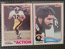 Franco Harris 1982 Topps In Action & Base Card