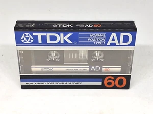TDK AD 60   Blank Audio Cassette Tape (Sealed) NOS! New! - Picture 1 of 3