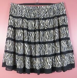 SK17115-ALFRED DUNNER Women's Polyester A-Line Flare Skirt Multicolor Animal 24W
