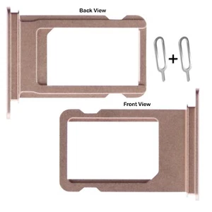 For Apple iPhone 7 Rose Gold Sim Card Tray Holder Replacement Part + 2 Eject Pin - Picture 1 of 7