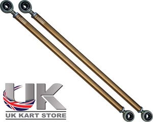 TonyKart / OTK Ersatz Gold Aluminium Track Rod 268mm & Enden Set x 2 Go Kart - Bild 1 von 1
