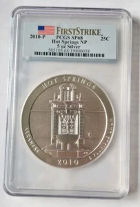 America The Beautiful Hot Springs 2010-P 5 oz plata ATB PCGS SP68 - Imagen 1 de 2