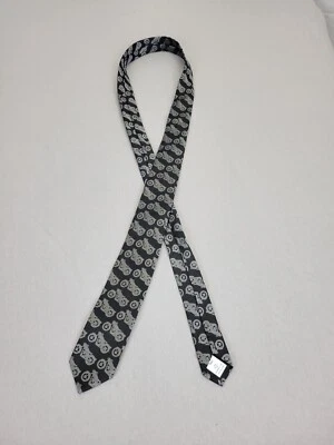 GAP Men’s Black Motorcycle Design Neck Tie 59” - Image 1 of 4